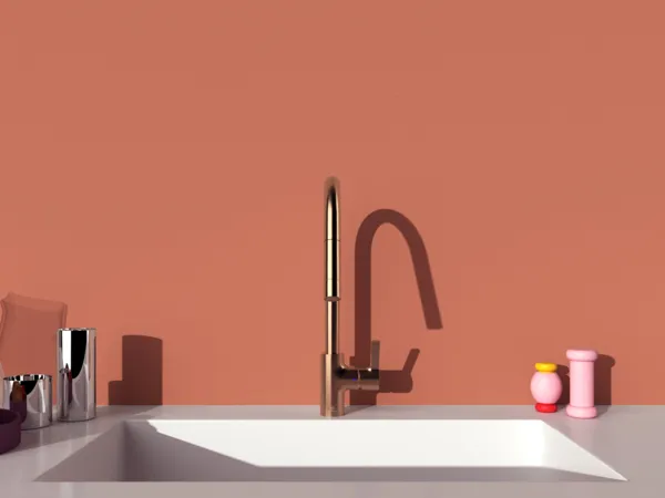 Küchenarmatur Gusto Ausladung 240mm 1-Funktions-Brause Brushed Gold Küchenarmatur Gusto Ausladung 240mm 1-Funktions-Brause Brushed Gold