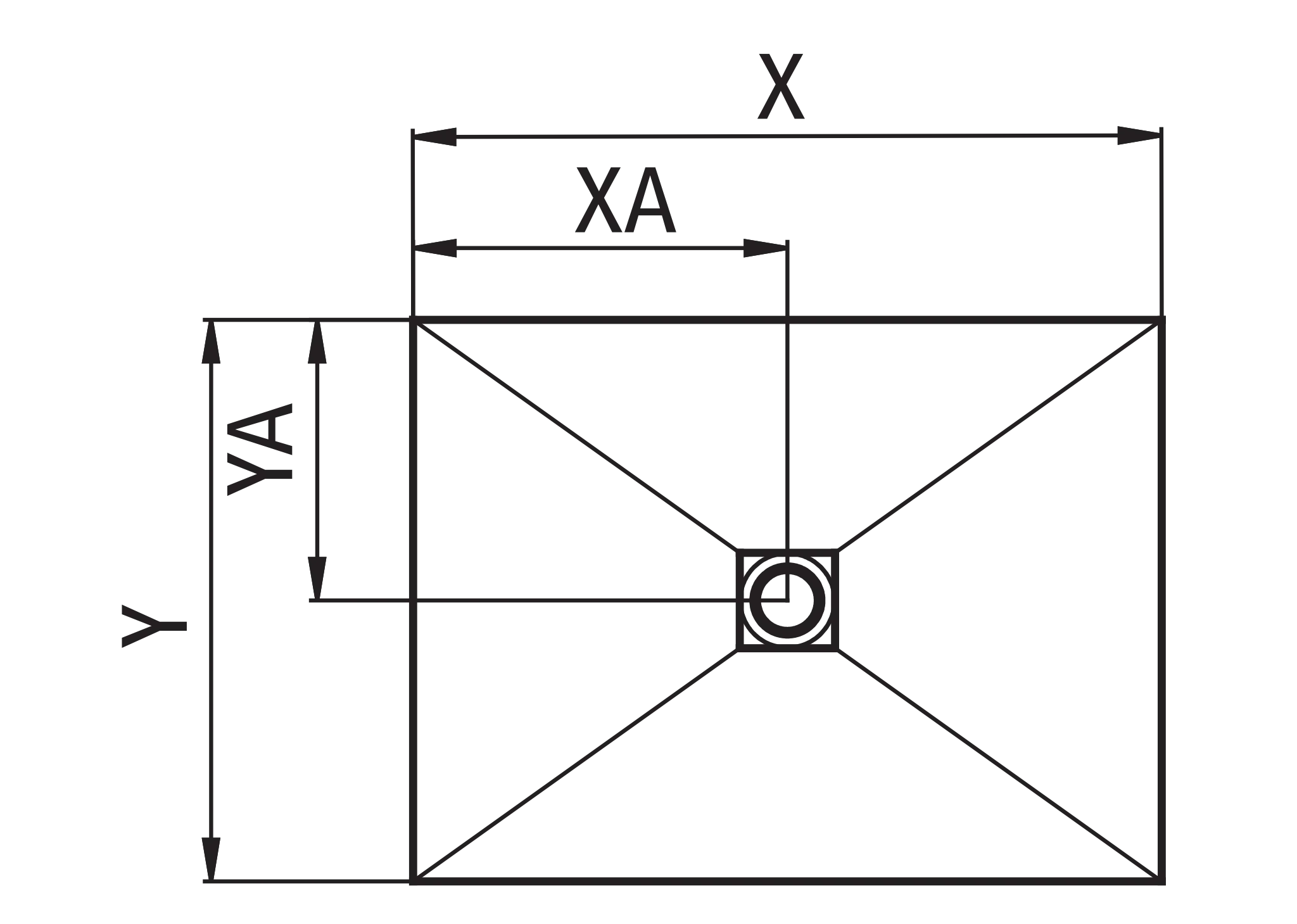 Duschelement Ablauf mittig „Point“ 180 × 90 cm Duschelement Ablauf mittig „Point“ 180 × 90 cm