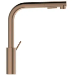 Küchenarmatur Gusto Ausladung 235mm L-Auslauf 2F-Brause Brushed Gold Küchenarmatur Gusto Ausladung 235mm L-Auslauf 2F-Brause Brushed Gold