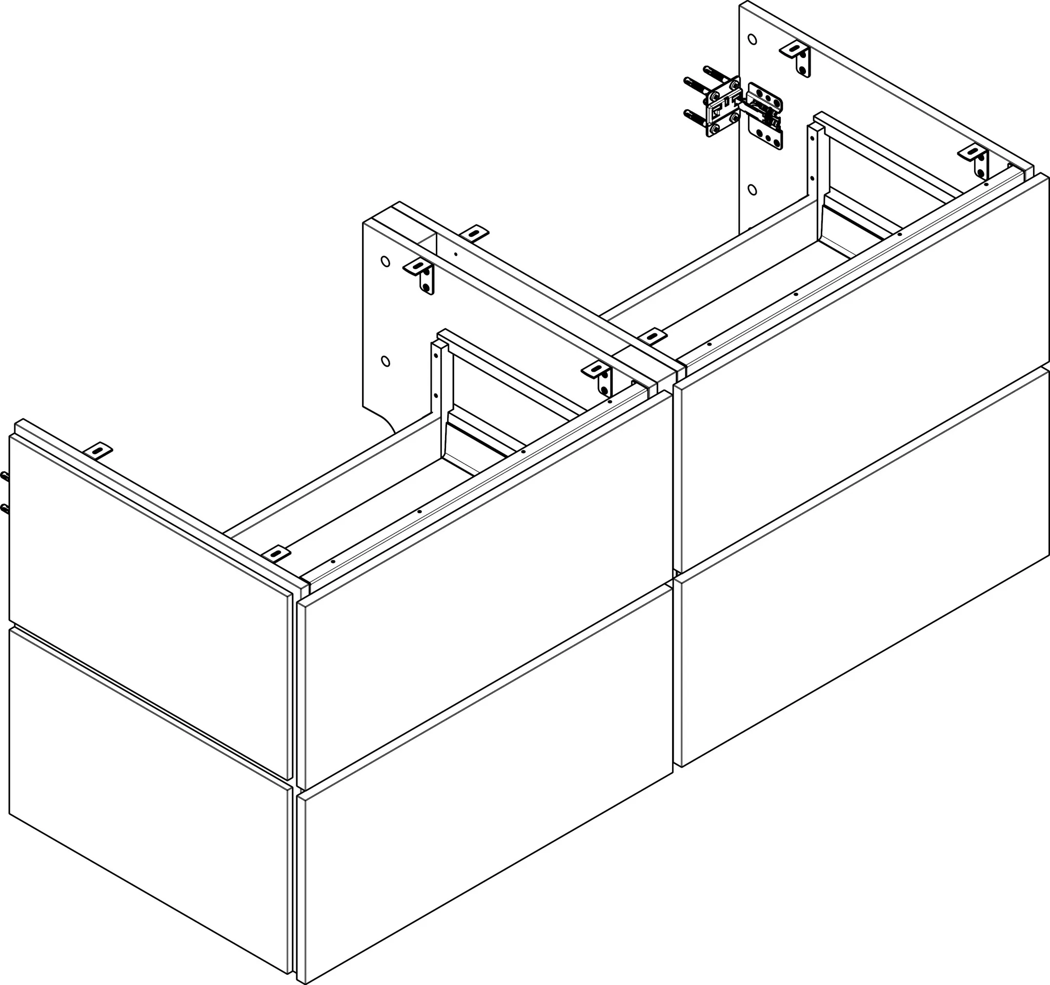 Hansgrohe Xilesa E Waschtischunterschrank 1375x550mm Hansgrohe Xilesa E Waschtischunterschrank 1375x550mm