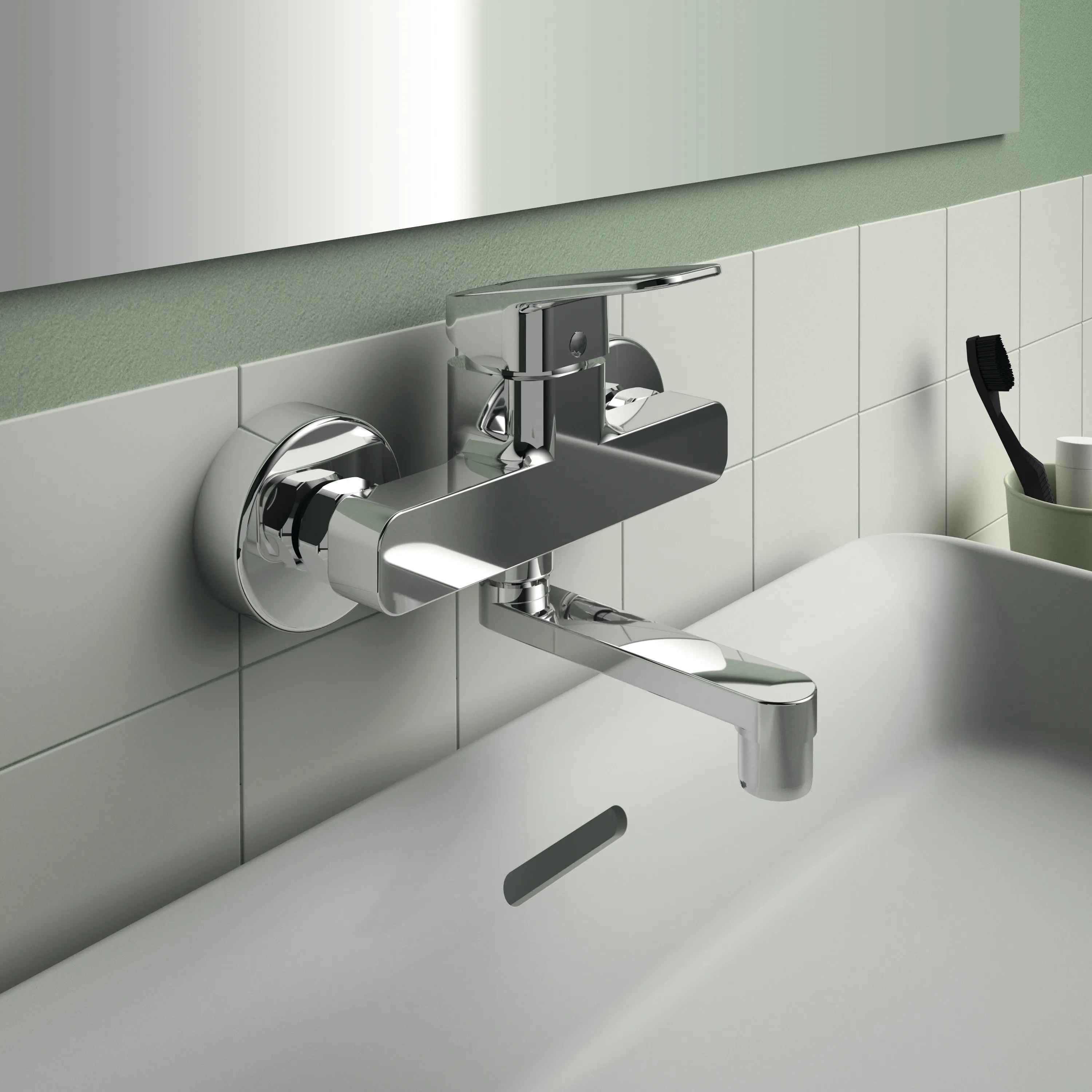 Ideal Standard Wand-Waschtischarmatur Ceraplan Ausladung 148mm Chrom Ideal Standard Wand-Waschtischarmatur Ceraplan Ausladung 148mm Chrom