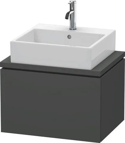Duravit Waschtischunterschrank wandhängend „L-Cube“ 62 × 40 × 47,7 cm Graphit Matt Duravit Waschtischunterschrank wandhängend „L-Cube“ 62 × 40 × 47,7 cm Graphit Matt