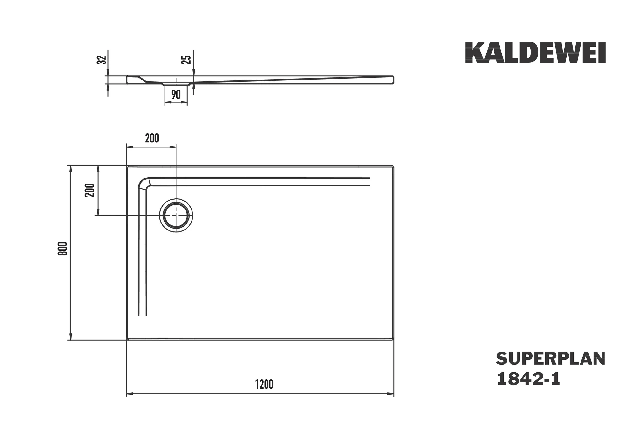 Kaldewei SUPERPLAN Duschfläche, 800x1200 mm, warm grey 60, Secure Plus, bodengleich, Eckablauf Kaldewei SUPERPLAN Duschfläche, 800x1200 mm, warm grey 60, Secure Plus, bodengleich, Eckablauf