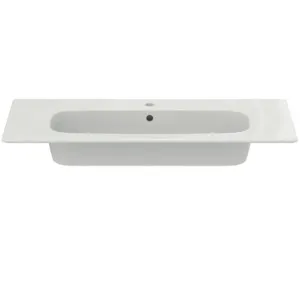 Waschbecken „i.life A“ 104 × 46 × 15,5 cm, Hahnlochposition mittig in Weiß Waschbecken „i.life A“ 104 × 46 × 15,5 cm, Hahnlochposition mittig in Weiß