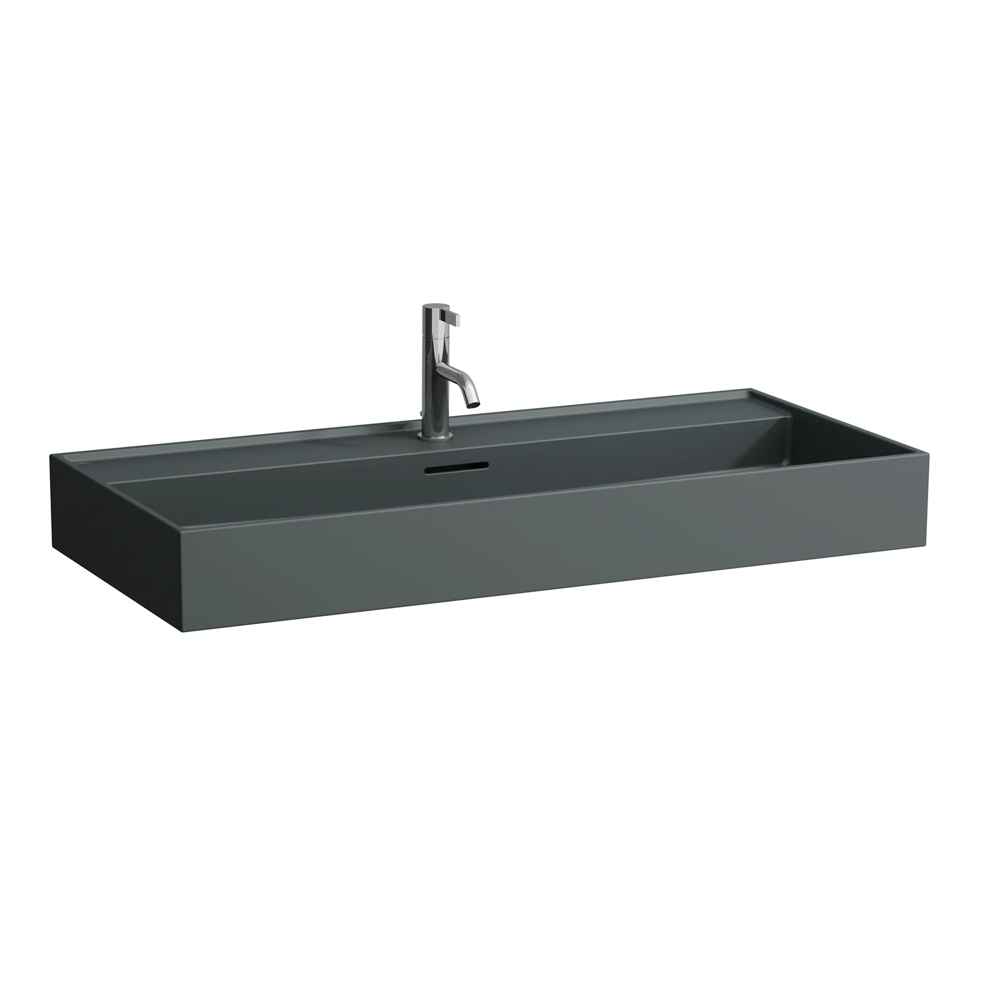 Laufen Waschtisch KARTELL Laufen 460x1000x145 mm Standardablauf graphit matt