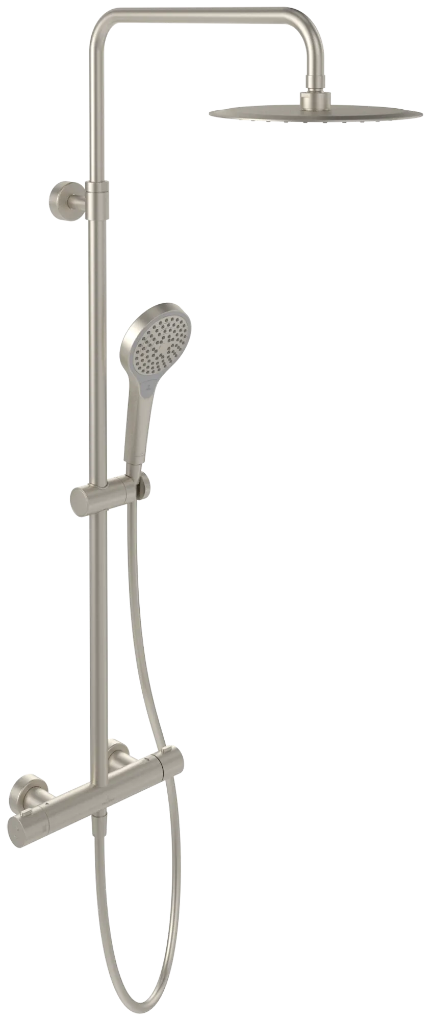 Gleitstangekombination „Verve Showers“, Befestigung verdeckt 47,2 cm in Brushed Nickel Matt Gleitstangekombination „Verve Showers“, Befestigung verdeckt 47,2 cm in Brushed Nickel Matt