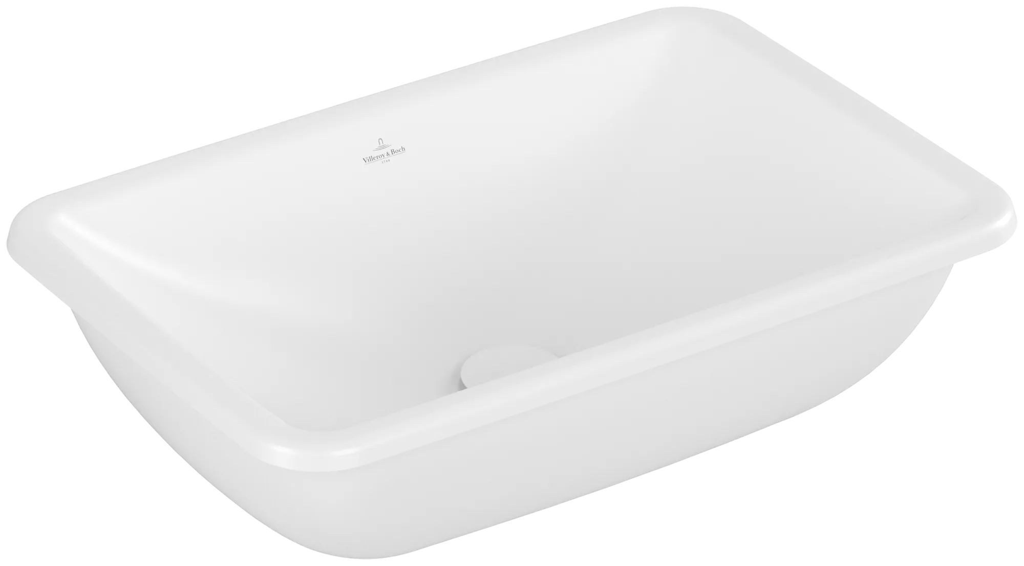 Villeroy & Boch Unterbauwaschtisch aus TitanCeram „Loop & Friends“ 600 × 405 × 185 mm, ohne Hahnlochbohrung in Stone White Villeroy & Boch Unterbauwaschtisch aus TitanCeram „Loop & Friends“ 600 × 405 × 185 mm, ohne Hahnlochbohrung in Stone White