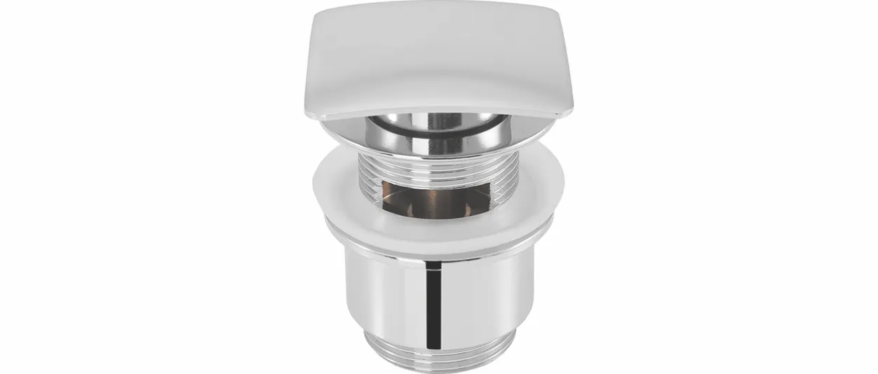 Design-Excentergarnitur 1 1/4″ MS vc Druckverschlussstopfen quad. gewölbt