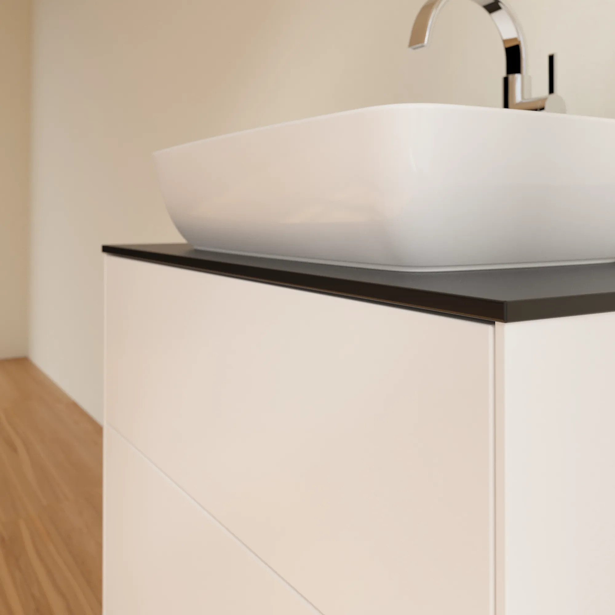 Villeroy & Boch Waschbeckenunterschrank Finion F75, 800x603x501 mm, White Matt Lacquer, mit SoftClosing und Push-to-open Funktion Villeroy & Boch Waschbeckenunterschrank Finion F75, 800x603x501 mm, White Matt Lacquer, mit SoftClosing und Push-to-open Funktion