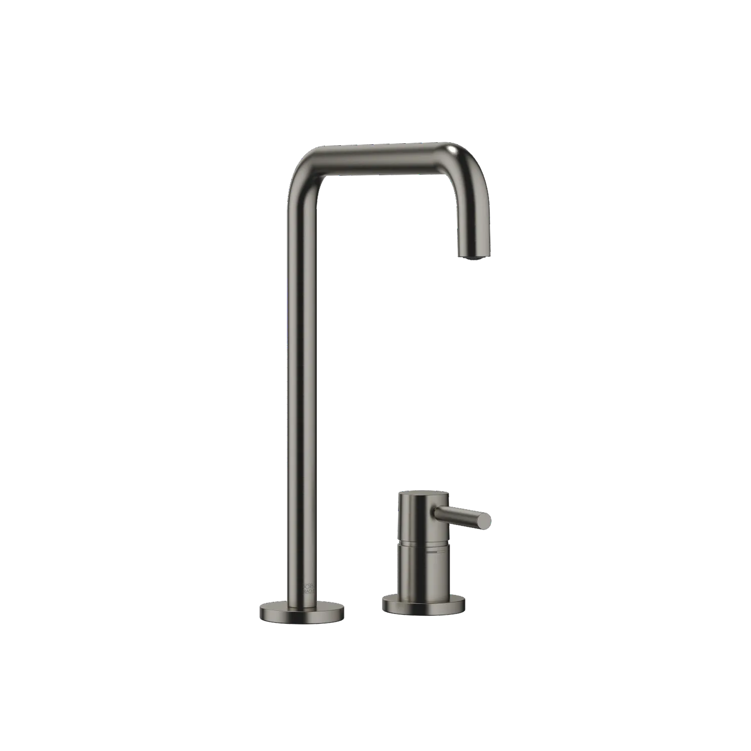 Dornbracht META SQUARE Zweilochbatterie mit Einzelrosetten - Dark Platinum gebürstet