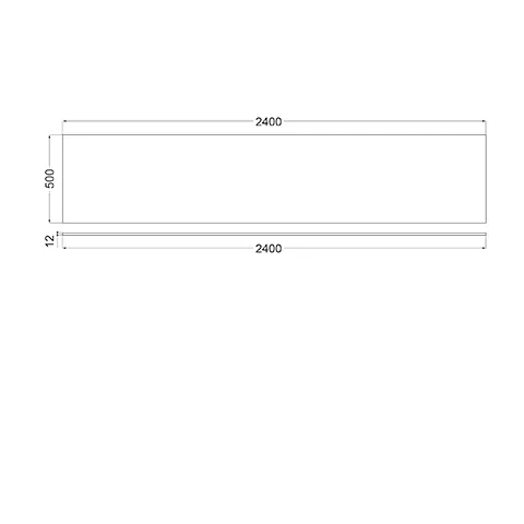 Kludi ICOS Waschtisch-Deckplatte 240x50 H1,2 cm, Matt Light Dove