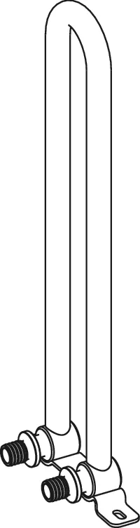 TECEflex HK-Montagegarnitur für Ventil-Kompaktheizkörper, Bodenmontage, vernickelt, Stichmaß 50 mm TECEflex HK-Montagegarnitur für Ventil-Kompaktheizkörper, Bodenmontage, vernickelt, Stichmaß 50 mm