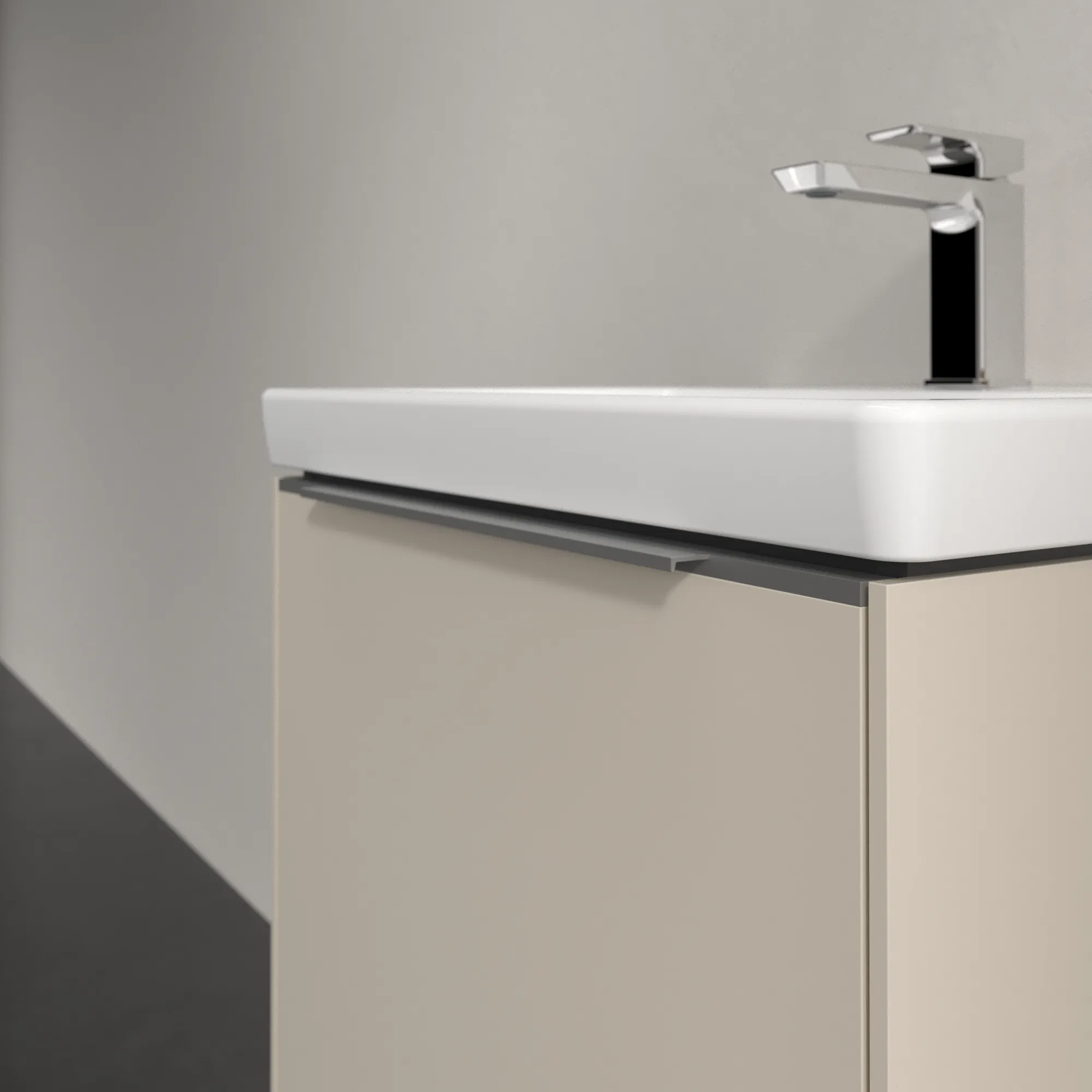 Villeroy & Boch Waschtischunterschrank „Subway 3.0“ für Schrankwaschtisch 523 × 429 × 448 mm Cashmere Grey, für Becken mittig Villeroy & Boch Waschtischunterschrank „Subway 3.0“ für Schrankwaschtisch 523 × 429 × 448 mm Cashmere Grey, für Becken mittig