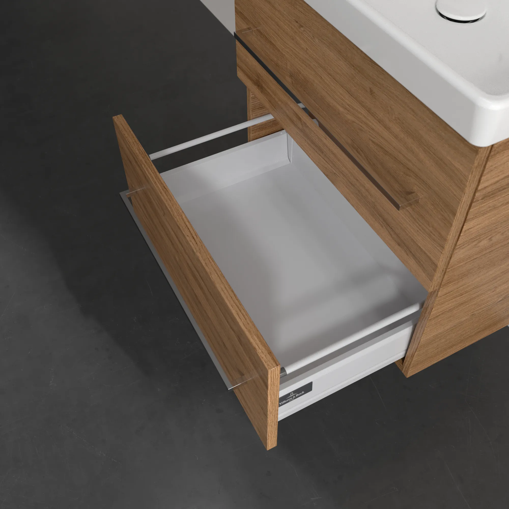 Villeroy & Boch Waschtischunterschrank „Avento“ für Schrankwaschtisch 580 × 514 × 452 mm Kansas Oak, Soft Closing Villeroy & Boch Waschtischunterschrank „Avento“ für Schrankwaschtisch 580 × 514 × 452 mm Kansas Oak, Soft Closing