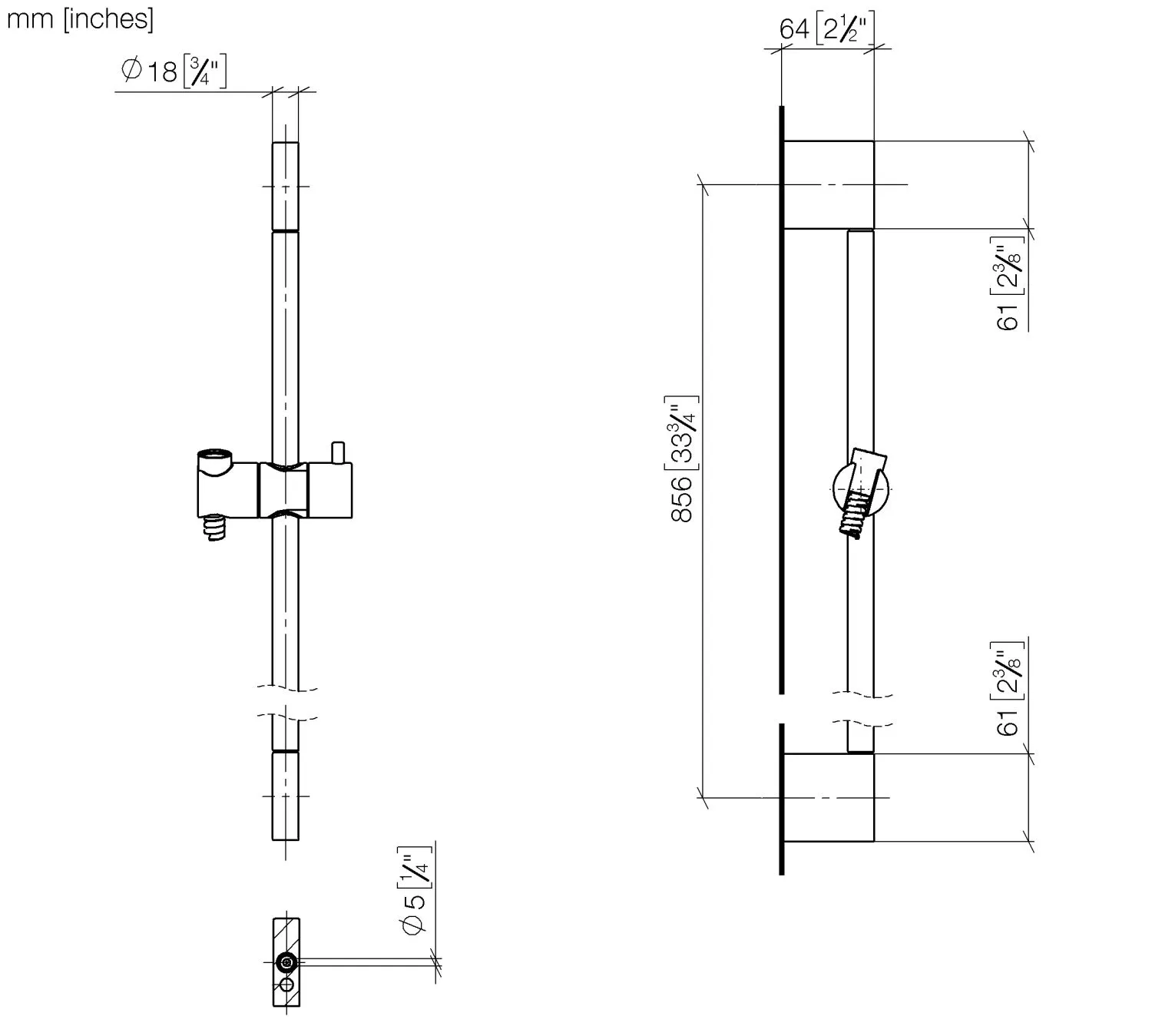 Dornbracht Duschgarnitur ohne Handbrause SERIENNEUTRAL Gold gebürstet PVD, Stichmaß 853 mm, Metallbrauseschlauch 1750 mm mit Verdrehschutz Dornbracht Duschgarnitur ohne Handbrause SERIENNEUTRAL Gold gebürstet PVD, Stichmaß 853 mm, Metallbrauseschlauch 1750 mm mit Verdrehschutz