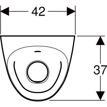 Urinal mit integrierter Steuerung Generatorbetrieb „Tamina“, Zulauf von oben, ohne Zielobjekt