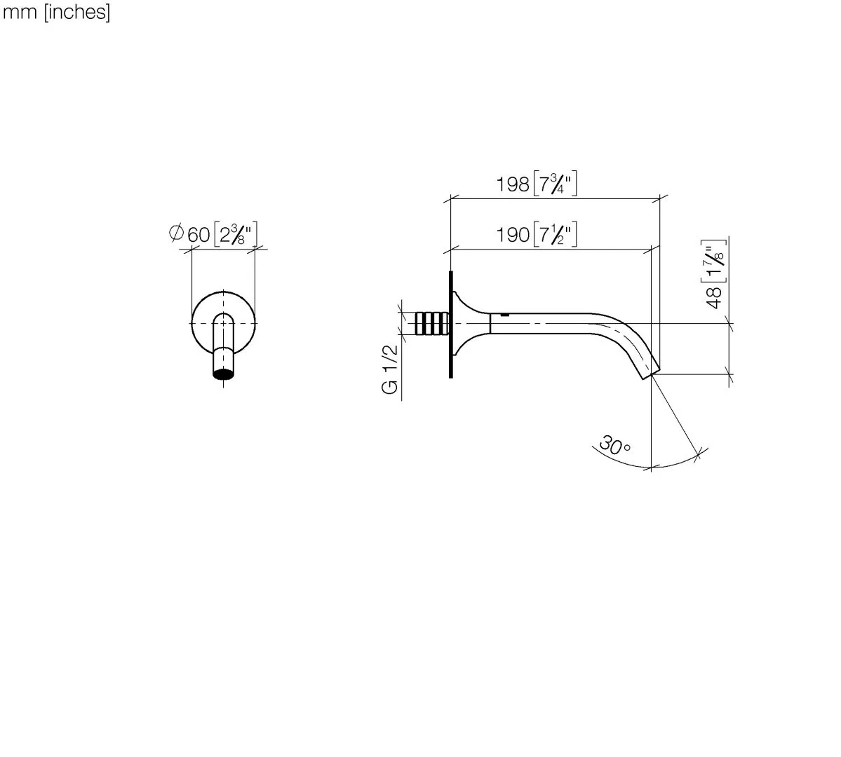 Dornbracht VAIA Waschtisch-Wand-Auslauf ohne Ablaufgarnitur Chrom Dornbracht VAIA Waschtisch-Wand-Auslauf ohne Ablaufgarnitur Chrom