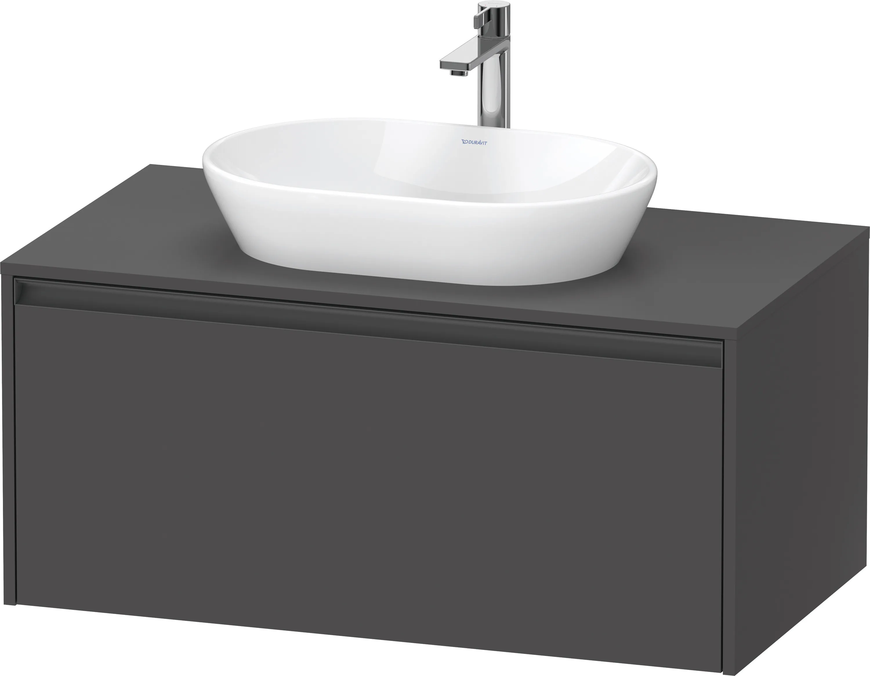 Duravit Waschtischunterschrank wandhängend „Ketho.2“ 100 × 45,9 × 55 cm Graphit Matt
