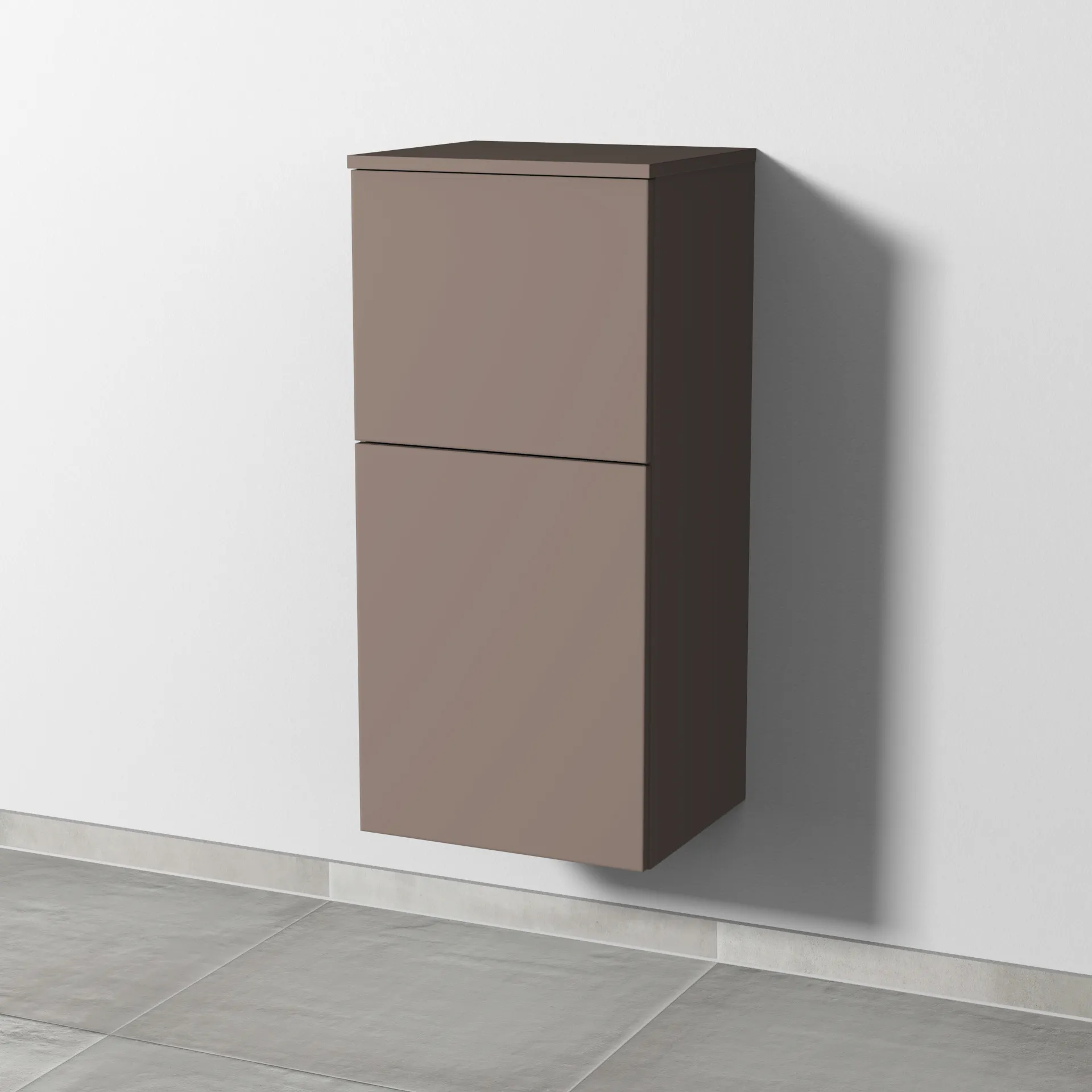 Sanipa Mittelschrank „3way“ 400 × 850 × 345 mm Anschlag links, in Taupe (matt), Anschlag links