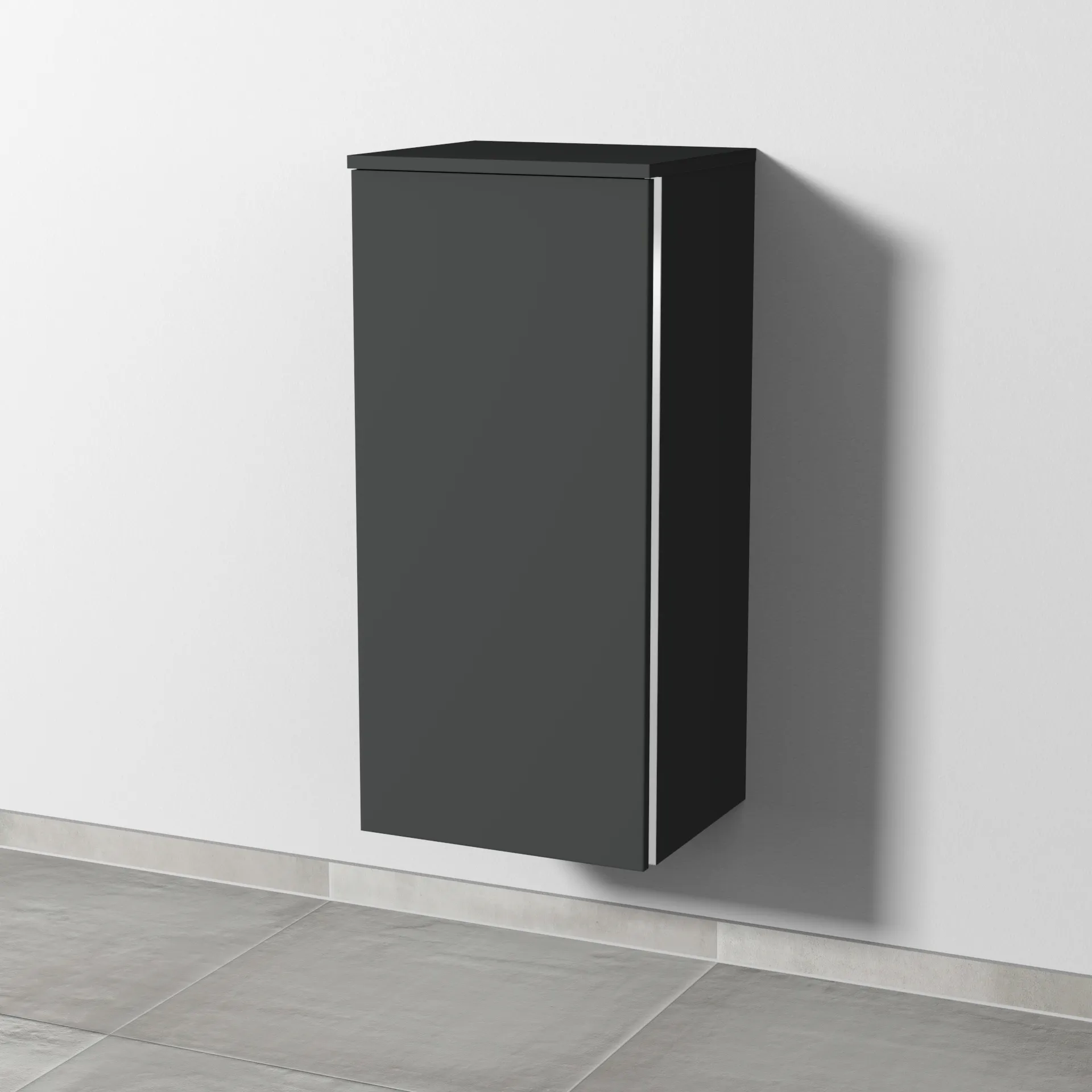 Sanipa Mittelschrank „3way“ 400 × 850 × 345 mm Anschlag links, in Graphit (matt), Anschlag links