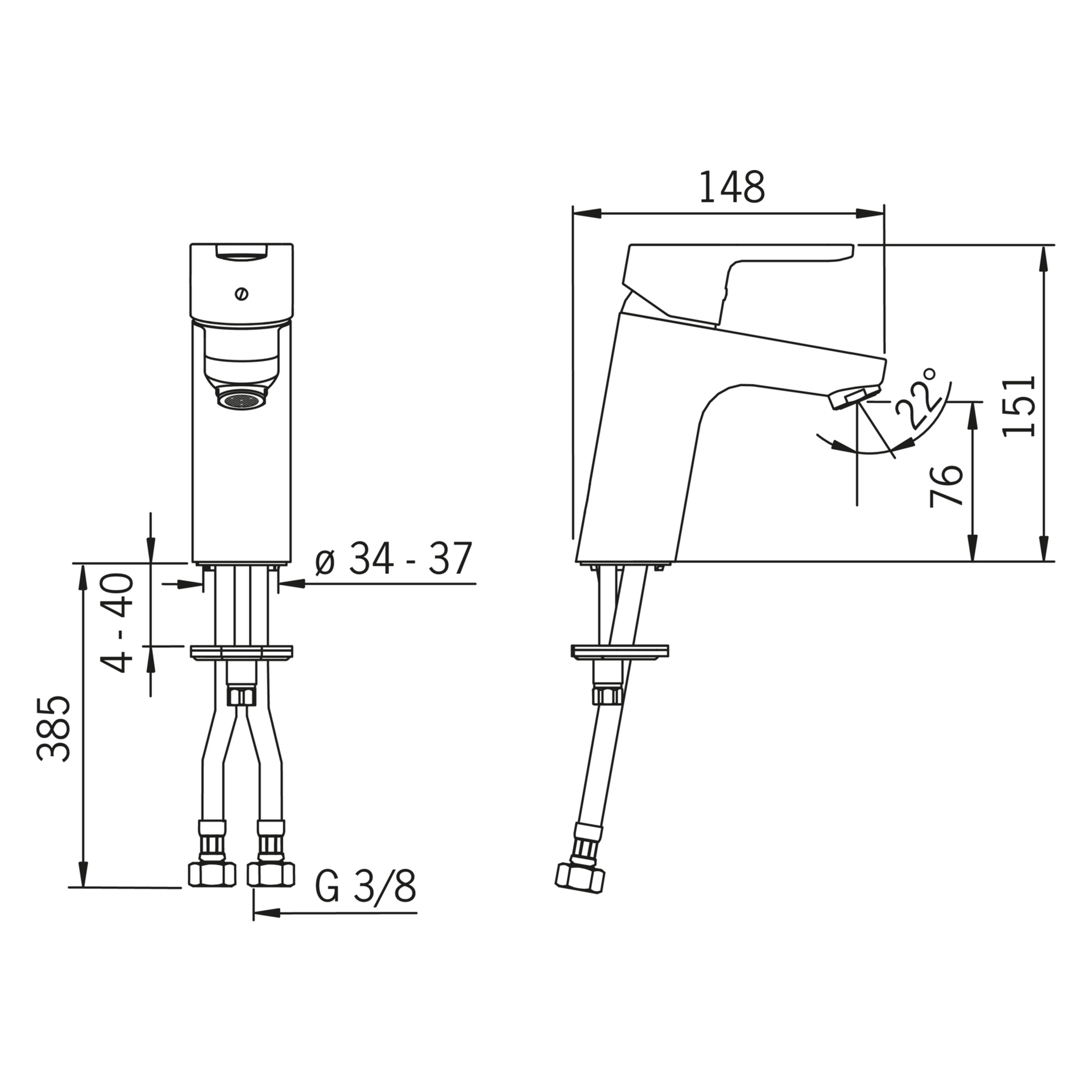 Einhand-Waschtischarmatur „Primo XL“ Ausladung 111 mm in Chrom Einhand-Waschtischarmatur „Primo XL“ Ausladung 111 mm in Chrom