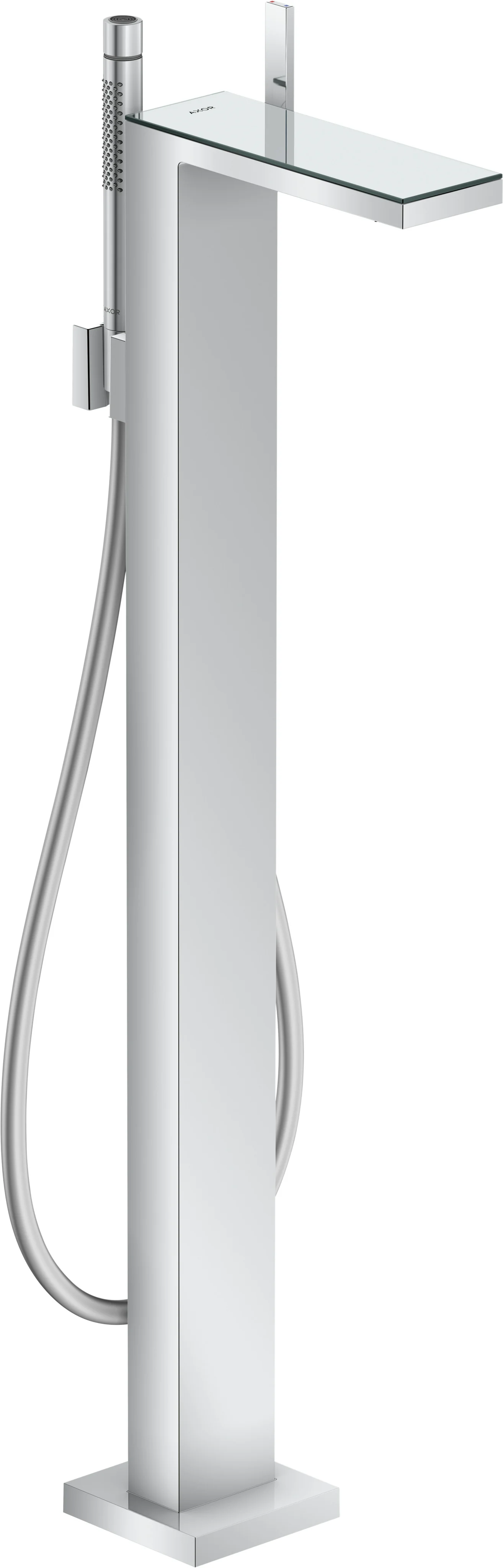 Hansgrohe AXOR MyEdition Einhebel-Wannenmischer bodenstehend, Chrom/Spiegelglas, Ausladung 196 mm Hansgrohe AXOR MyEdition Einhebel-Wannenmischer bodenstehend, Chrom/Spiegelglas, Ausladung 196 mm
