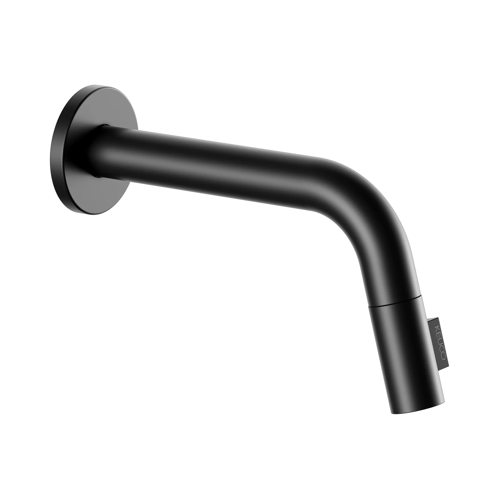 IXMO Wandauslaufventil UP für Wandmontage, rund Ausladung 185 mm / IXMO Soft schwarz matt