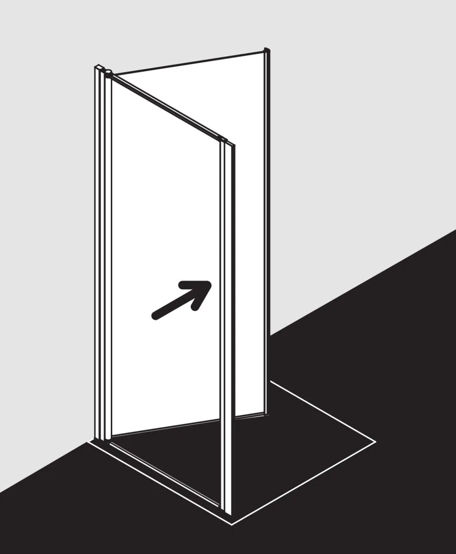 Kermi Duschdesign IBIZA 2000 Seitenwand beweglich