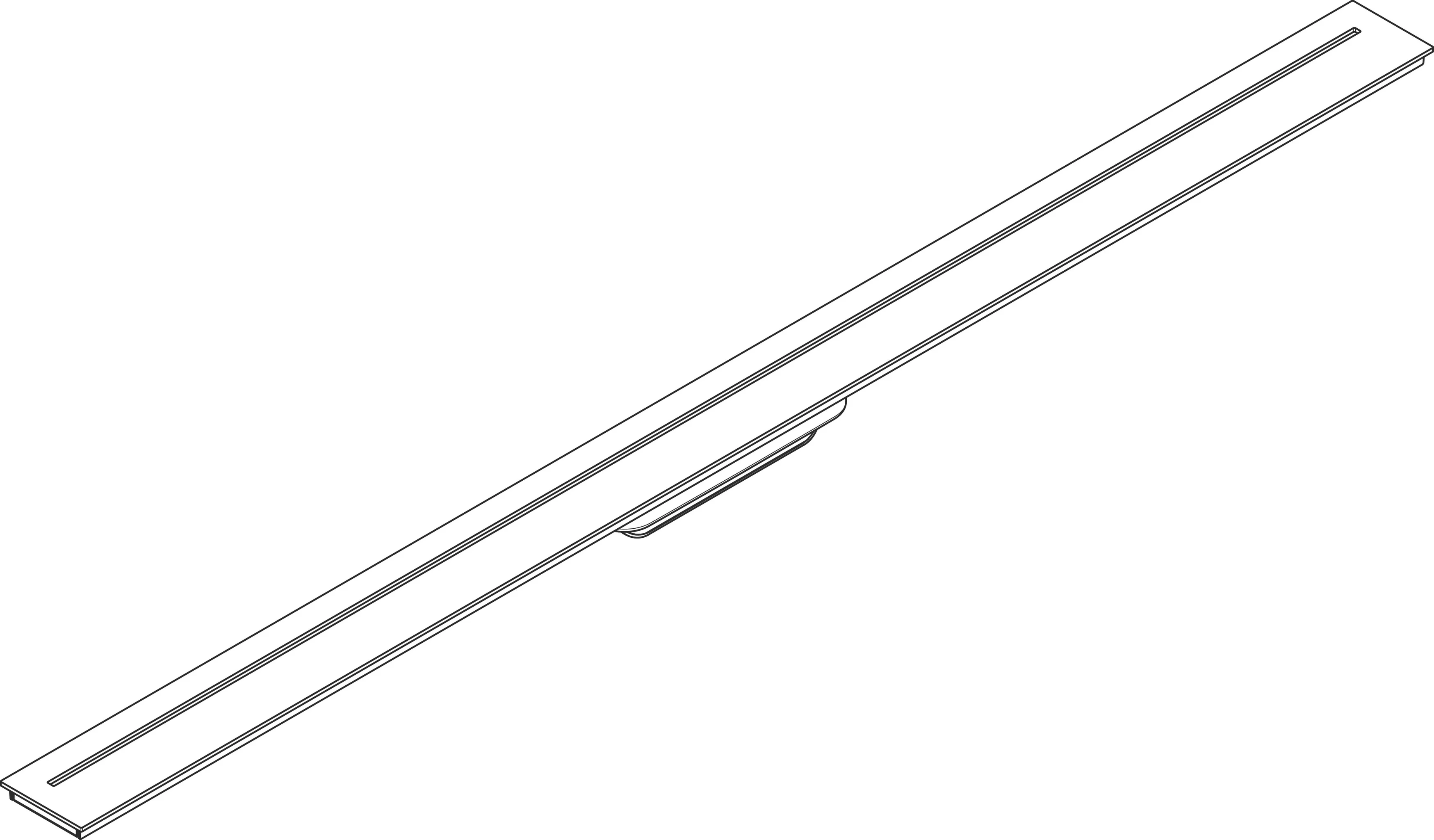 Hansgrohe AXOR Drain Fertigset Duschrinne, Chrom, 1.200 mm, höhenverstellbar bis 18 mm Fliesenstärke Hansgrohe AXOR Drain Fertigset Duschrinne, Chrom, 1.200 mm, höhenverstellbar bis 18 mm Fliesenstärke