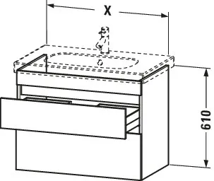 Duravit Waschtischunterschrank wandhängend „DuraStyle“ 115 × 61 × 45,3 cm