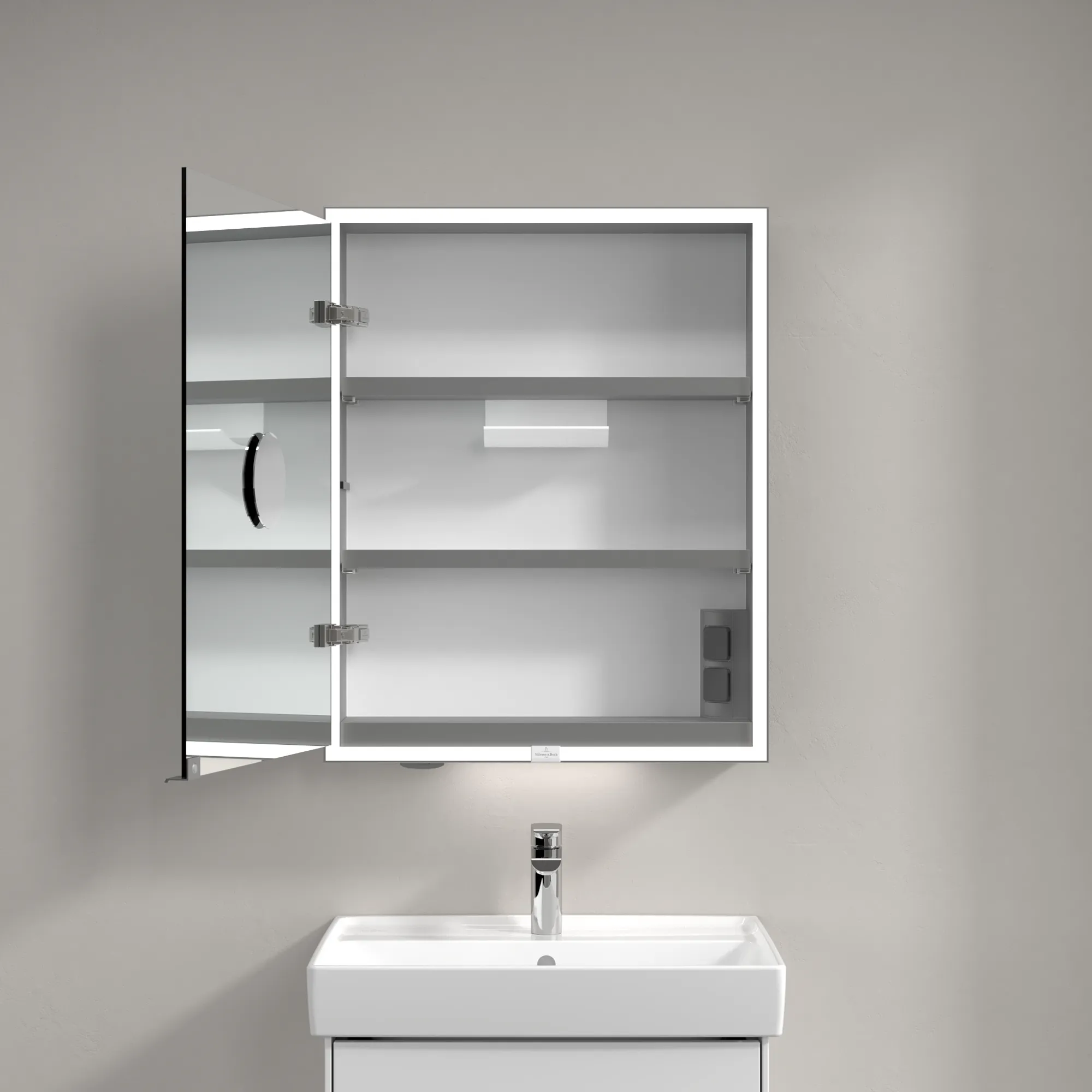 Villeroy & Boch Spiegelschrank „My View Now“ mit Ein-/Ausschalter, Smart Home fähig 60 × 75 × 16,8 cm