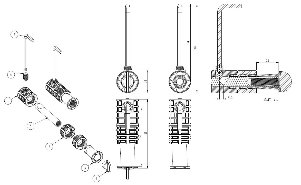 VitrA Ersatzteil V-Fit Montageset Wand-WC 105 mm