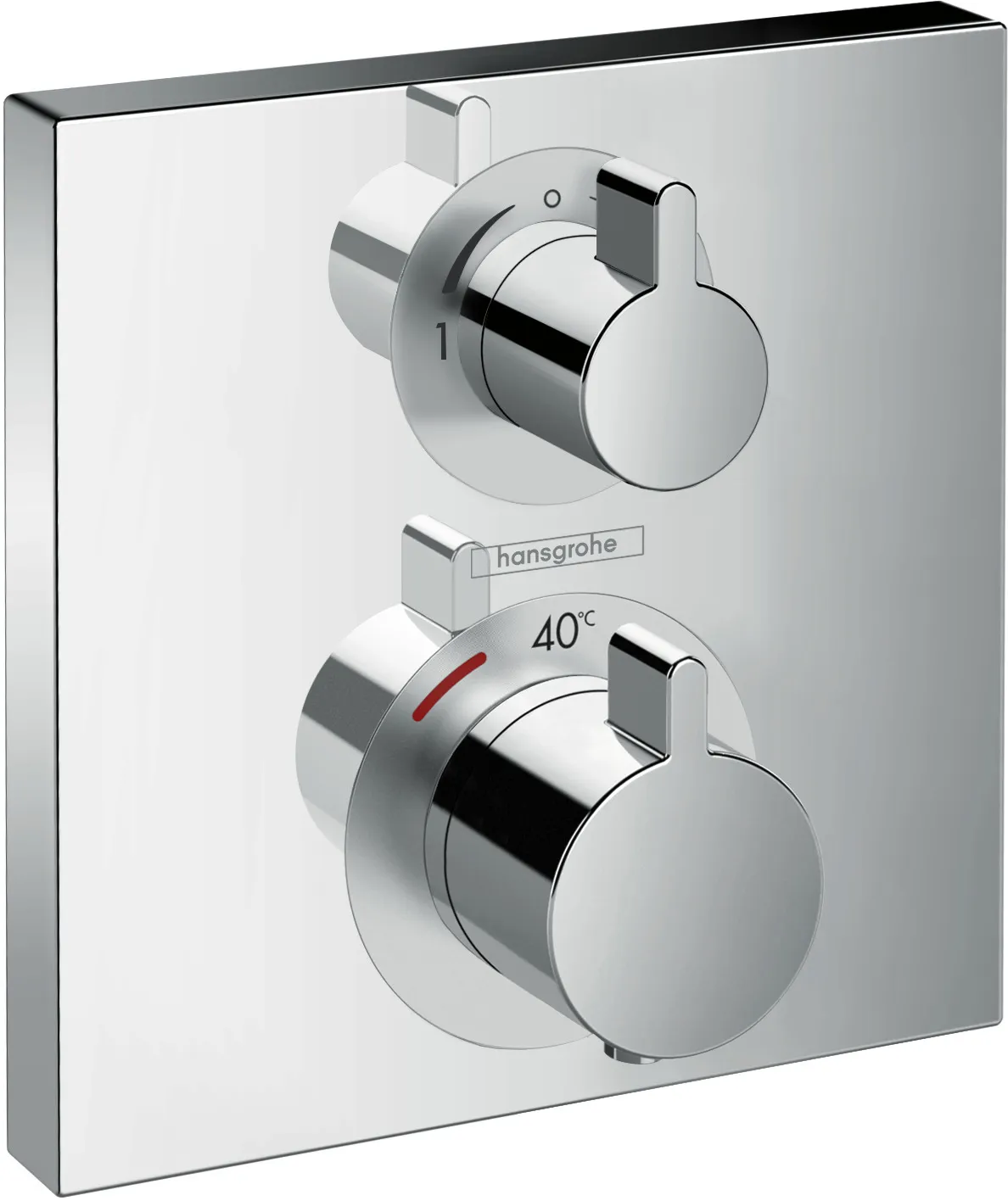 Thermostat Unterputz Ecostat Square Fertigset 2 Verbraucher chrom