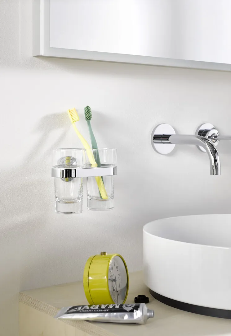 emco Accessoire-Set inkl. Papierhalter mit Deckel, Bürstengarnitur und Haken „polo“ in chrom emco Accessoire-Set inkl. Papierhalter mit Deckel, Bürstengarnitur und Haken „polo“ in chrom