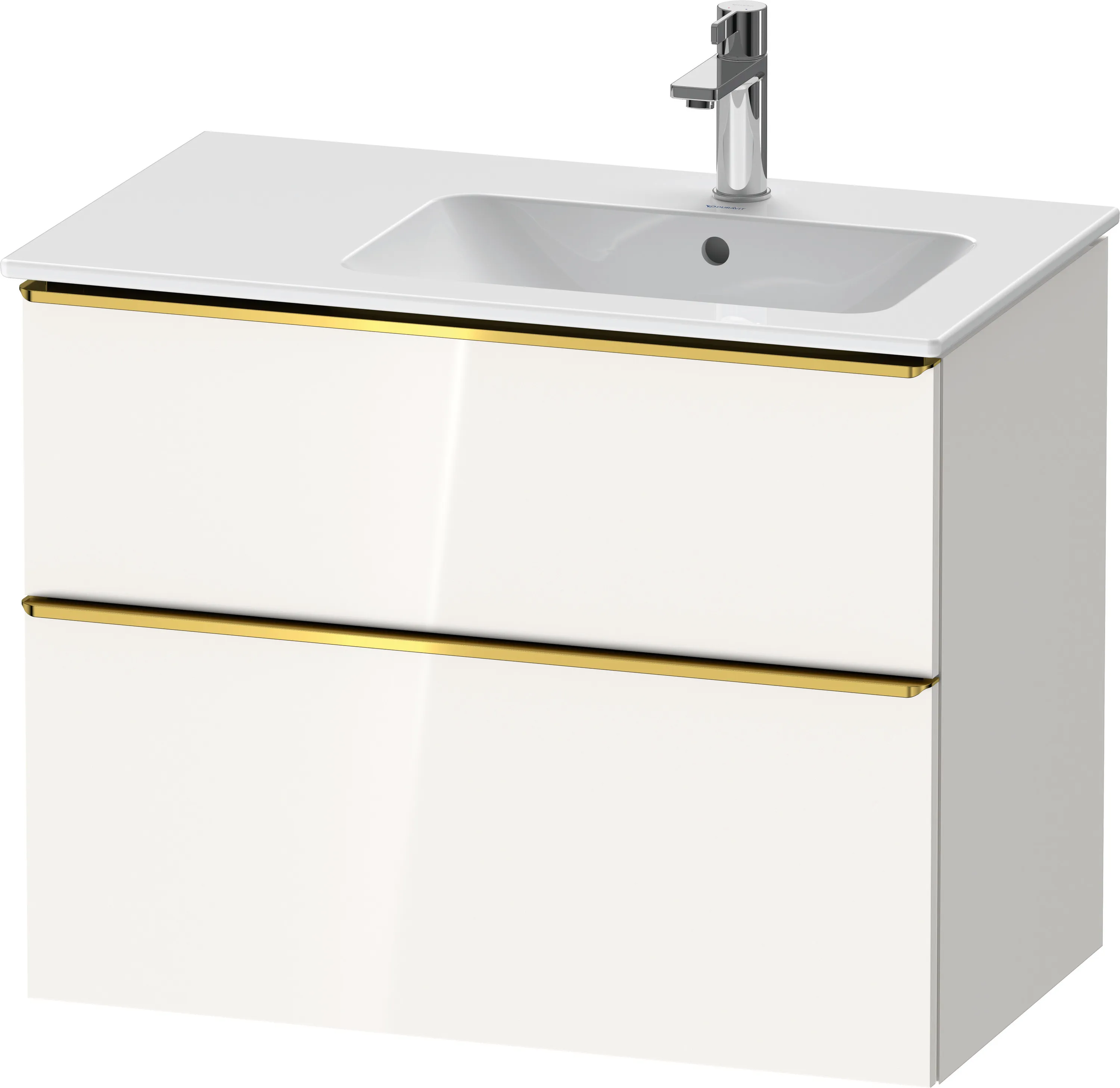 Duravit Waschtischunterschrank wandhängend „D-Neo“ 81 × 62,5 × 46,2 cm Weiß Hochglanz