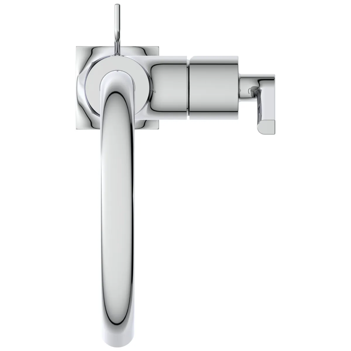 Waschtischarmatur Joy Neo mit Ablaufgarnitur Ausladung 140mm Kreuzgriffe Magnetic Grey