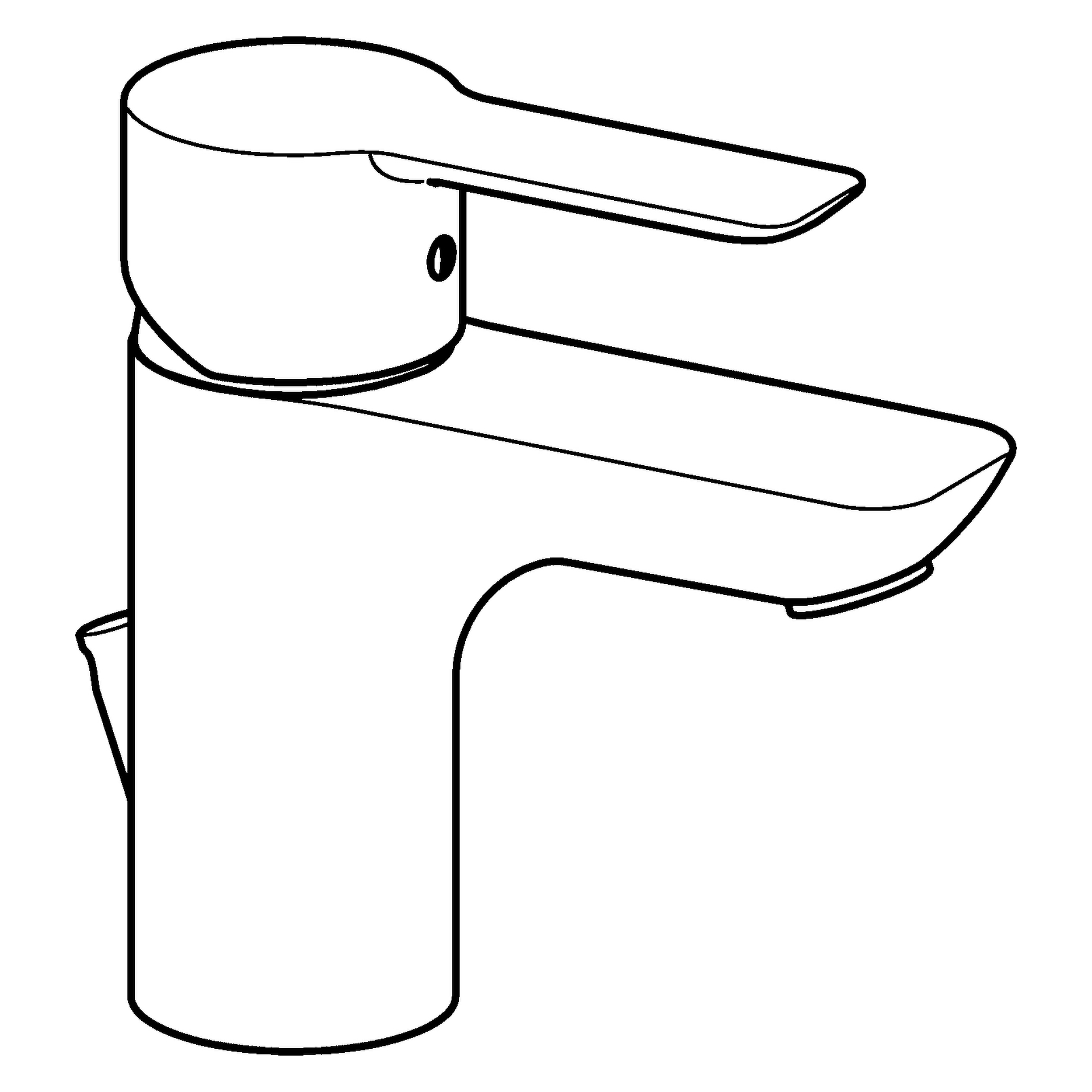 Einhand-Waschtischarmatur „Ligna“ Ausladung 94 mm in Chrom Einhand-Waschtischarmatur „Ligna“ Ausladung 94 mm in Chrom