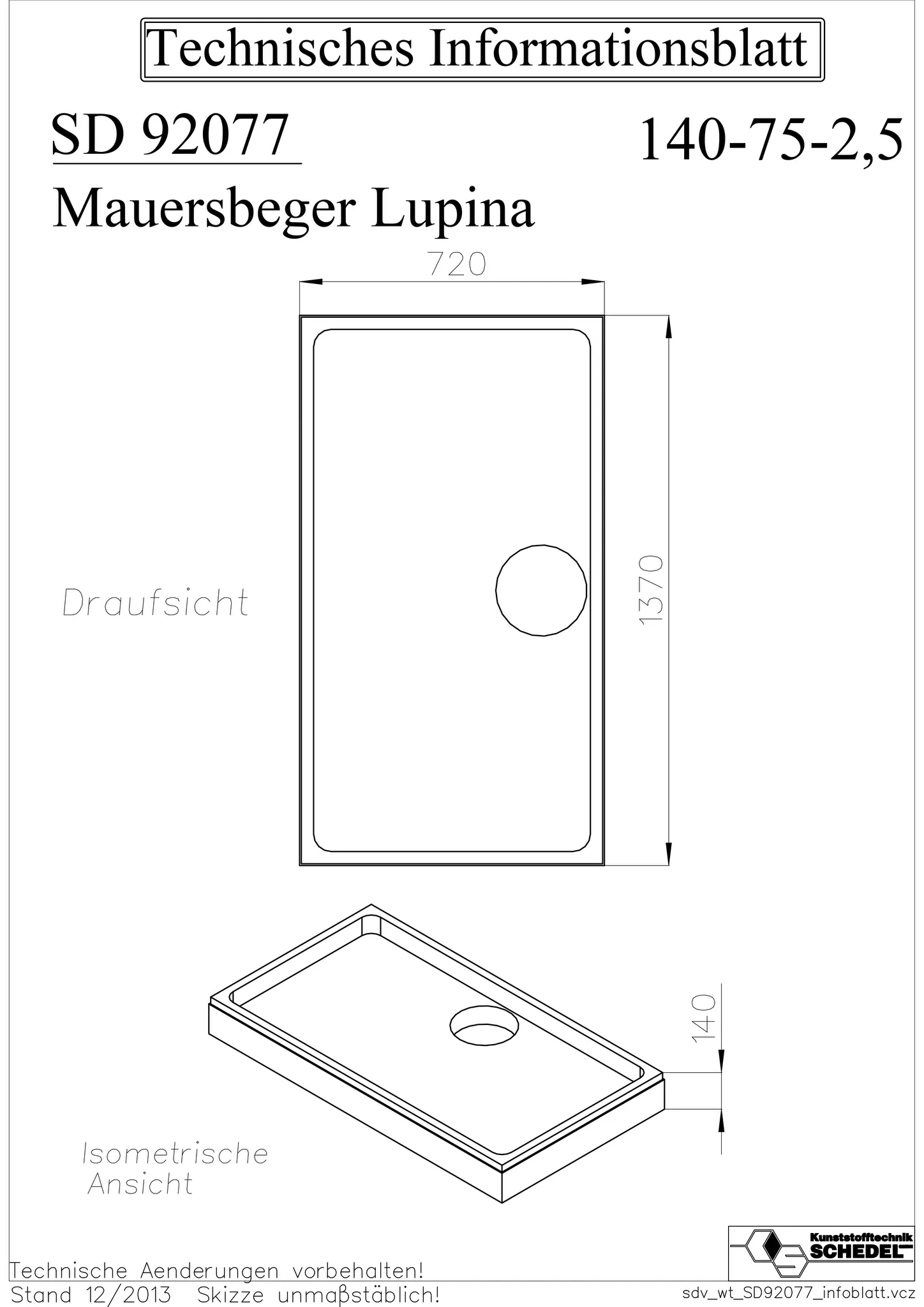 Mauersberger Styroporträger lupina 140/75 SF, 14cm, 2x PU-Schaum Mauersberger Styroporträger lupina 140/75 SF, 14cm, 2x PU-Schaum