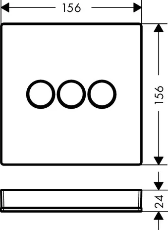 Ventil Unterputz ShowerSelect Glas 3 Verbraucher weiss/chrom Ventil Unterputz ShowerSelect Glas 3 Verbraucher weiss/chrom