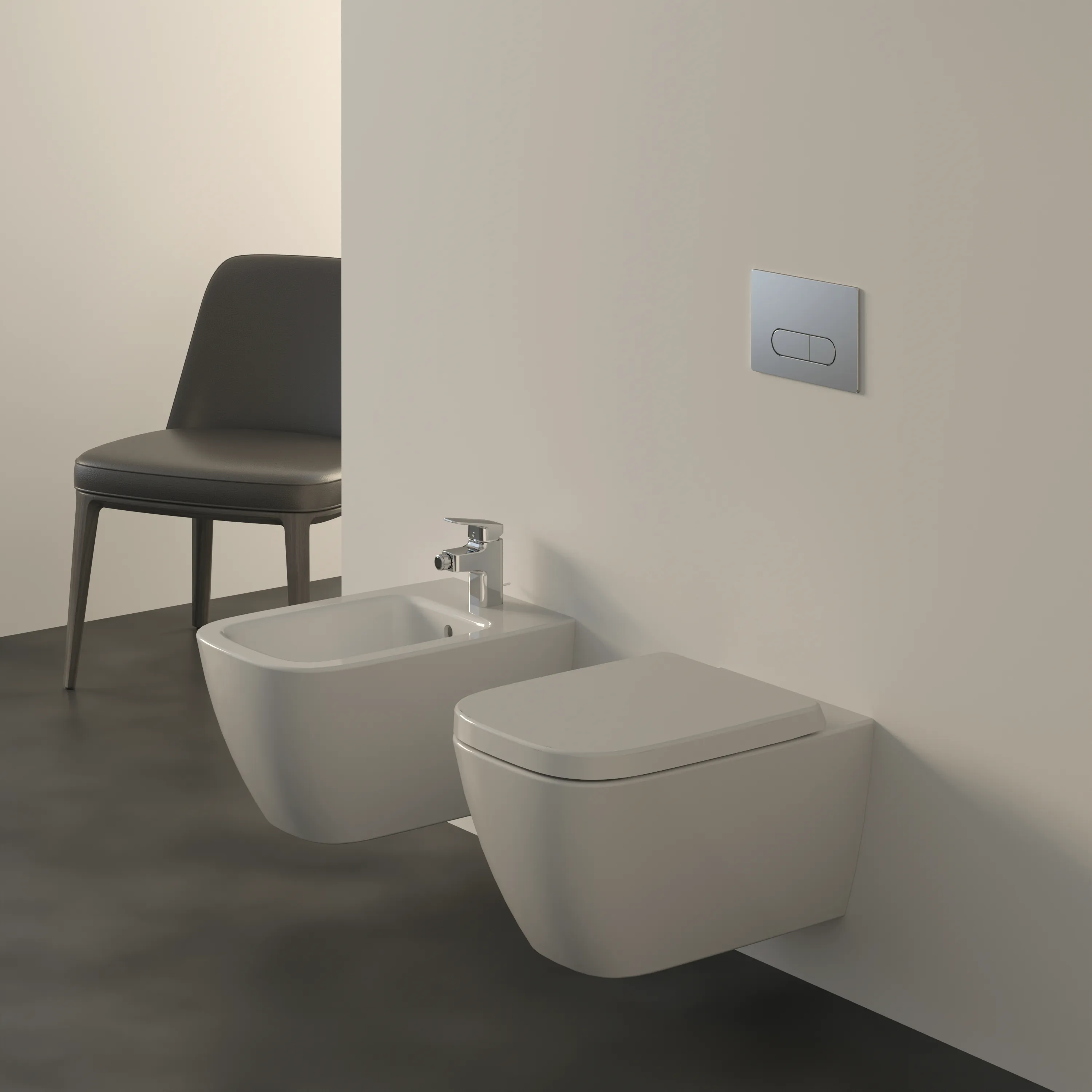 Ideal Standard Bidet „i.lifeB“, Befestigung sichtbar 35,5 × 54 × 30 cm in Weiß