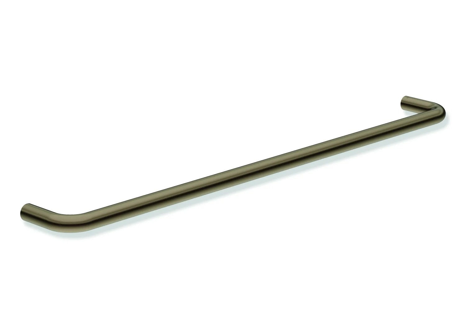 HEWI Badetuchhalter Serie 480, Edelstahl, PVD bronze gebürstet, Achsmaß 600 mm, Tiefe 75 mm, Durchmesser 18 mm