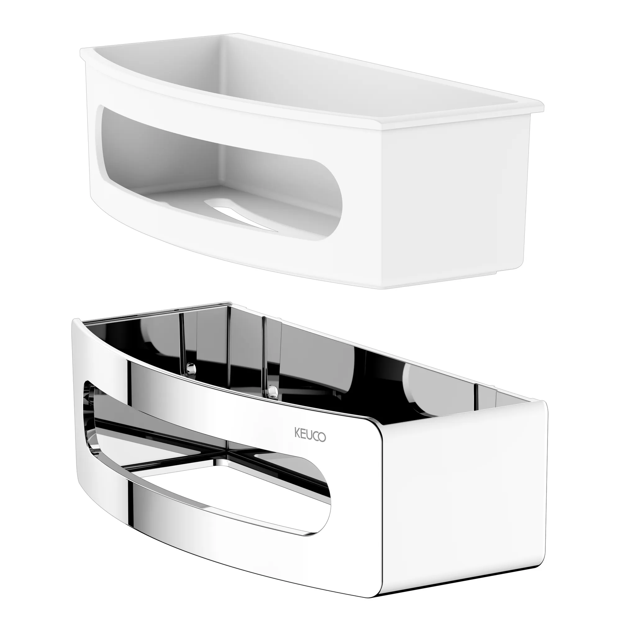 Elegance 11658010000 Duschkorb Kunststoff-Einsatz weiß verchromt Elegance 11658010000 Duschkorb Kunststoff-Einsatz weiß verchromt