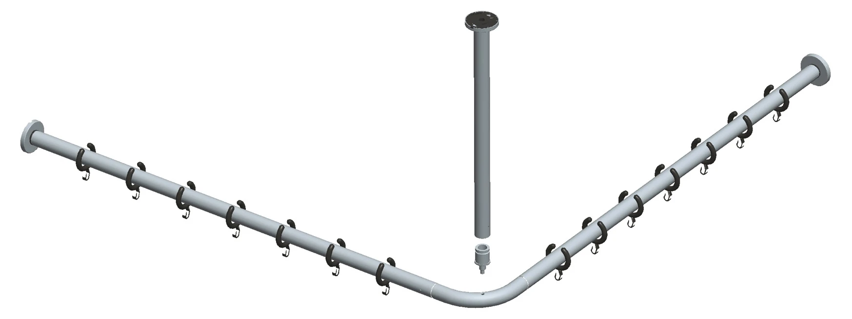 Plan 14937170900 Brausevorhangstangen-Set für Dusche 900 x 900 mm silber-eloxiert Plan 14937170900 Brausevorhangstangen-Set für Dusche 900 x 900 mm silber-eloxiert