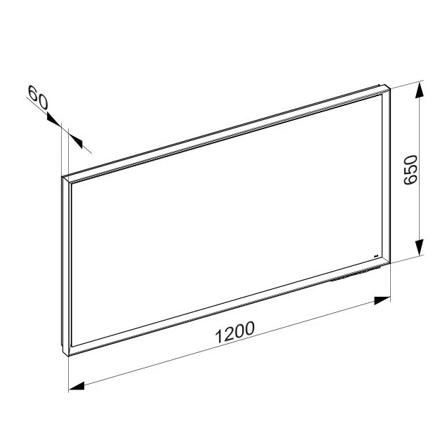 KEUCO ROYAL LUMOS Lichtspiegel 1200x650x60mm silber-eloxiert