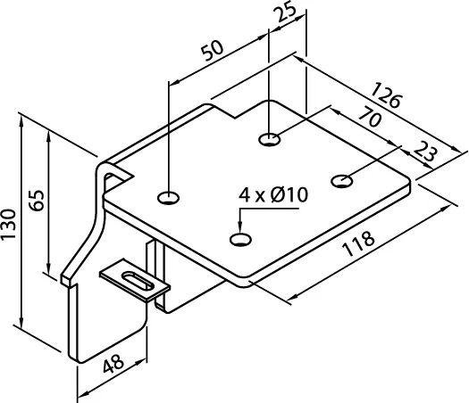 Zubehör Bankträger ZRV321-321/1 weiß RAL 9016