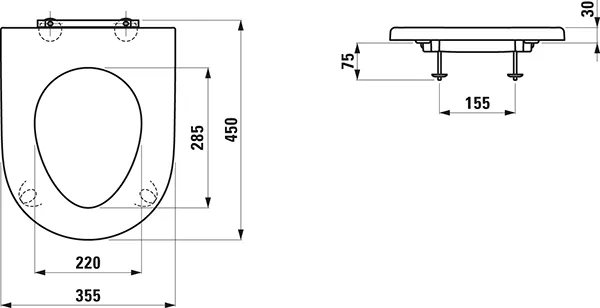 Laufen WC-Sitzring „Pro“, Quick Release