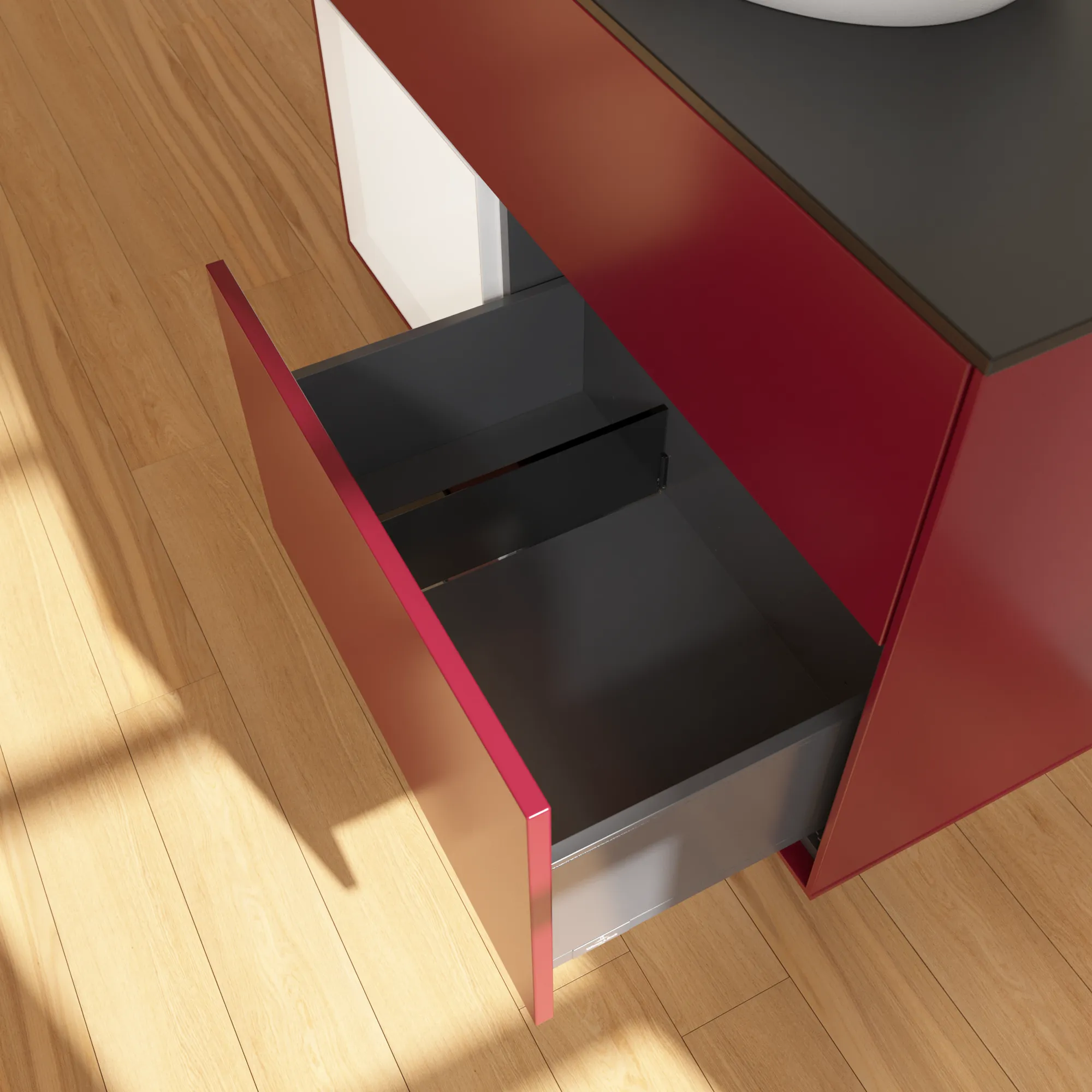 Villeroy & Boch Waschtischunterschrank „Finion“ für Schrankwaschtisch 1000 × 603 × 501 mm Peony Matt Lacquer, für Becken mittig, ohne Hahnlochbohrung