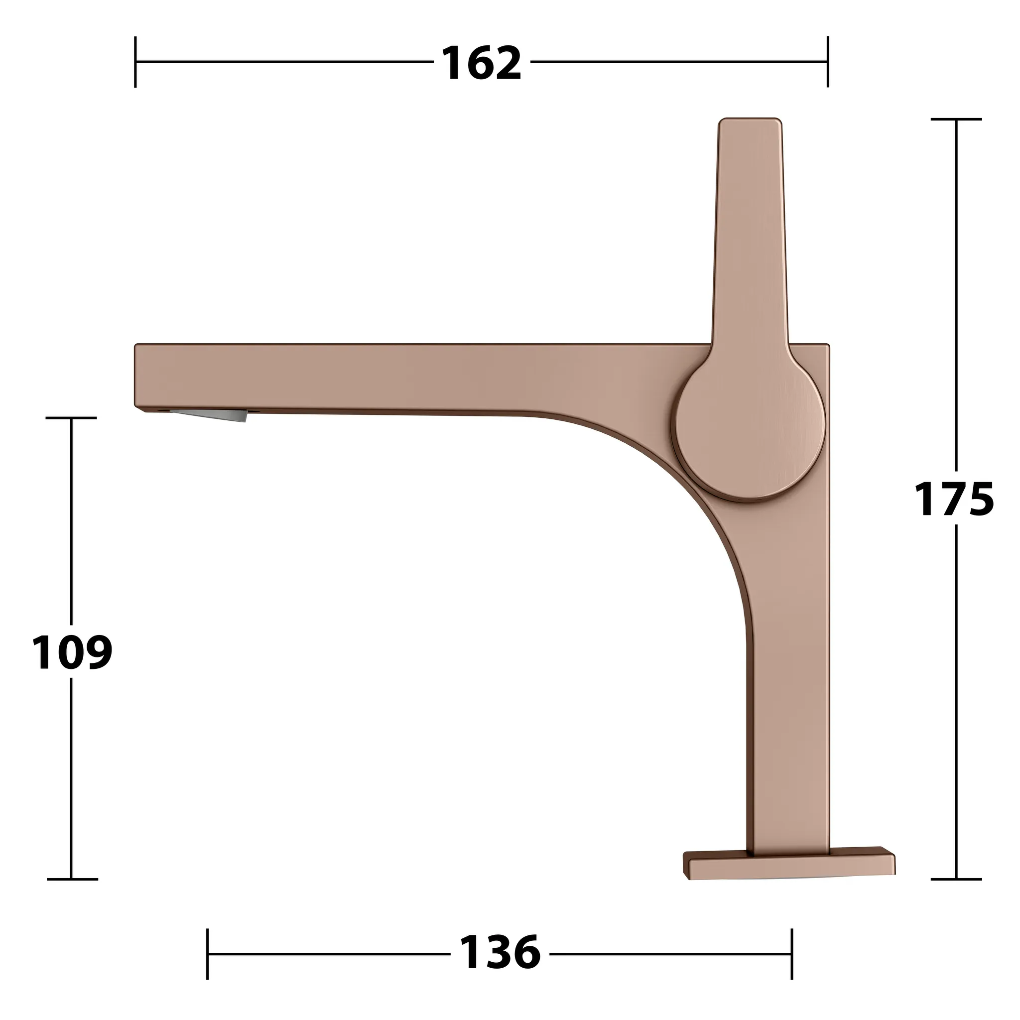 EHM-WT-Mischer Edition 11 51104, 116 o. Ablaufgrt., Rotgold gebürstet EHM-WT-Mischer Edition 11 51104, 116 o. Ablaufgrt., Rotgold gebürstet