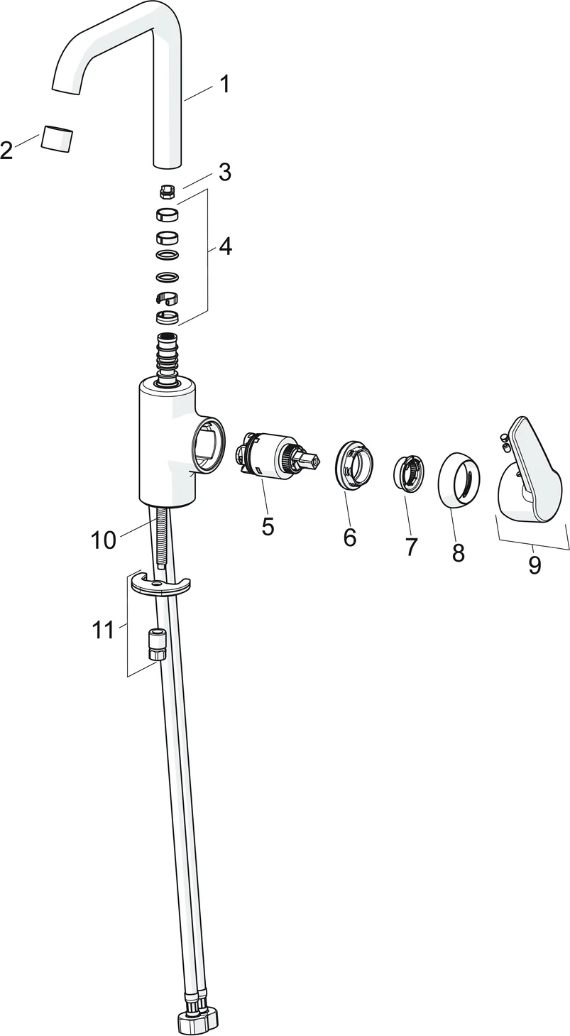 HansaPOLO Waschtischarmatur Hansapolo 2017 Einhebelmischer Chrom