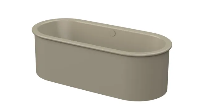 BetteSuno Oval Badewanne, 1775 x 775 x 420 mm, Cashmere, glasierter Titan-Stahl, Freistehend, 2-Sitzer